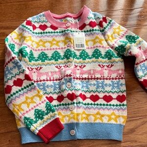 Mini Boden Festive Multicolor Cardigan